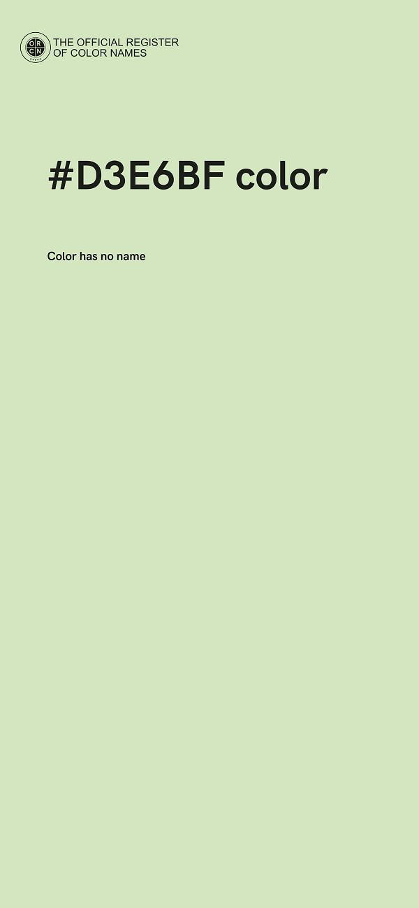 #D3E6BF color image