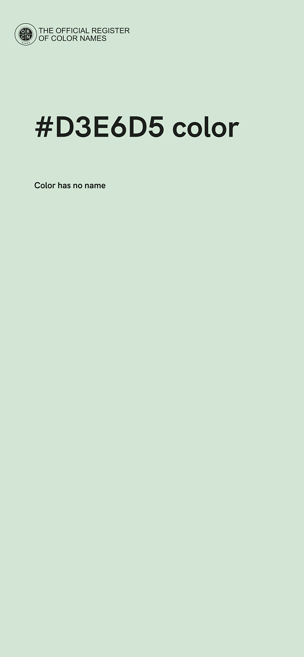 #D3E6D5 color image