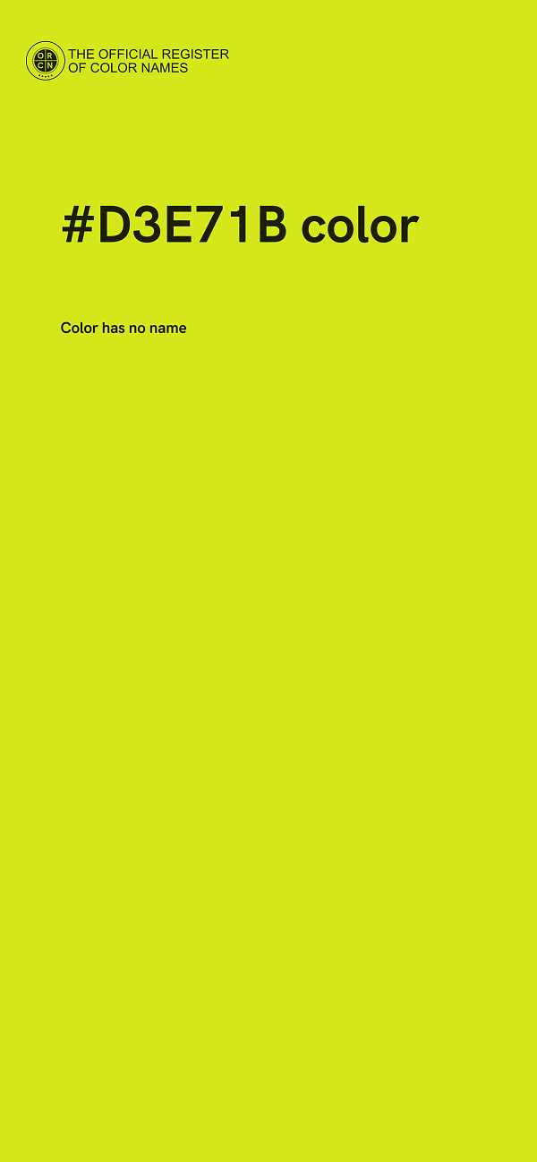 #D3E71B color image