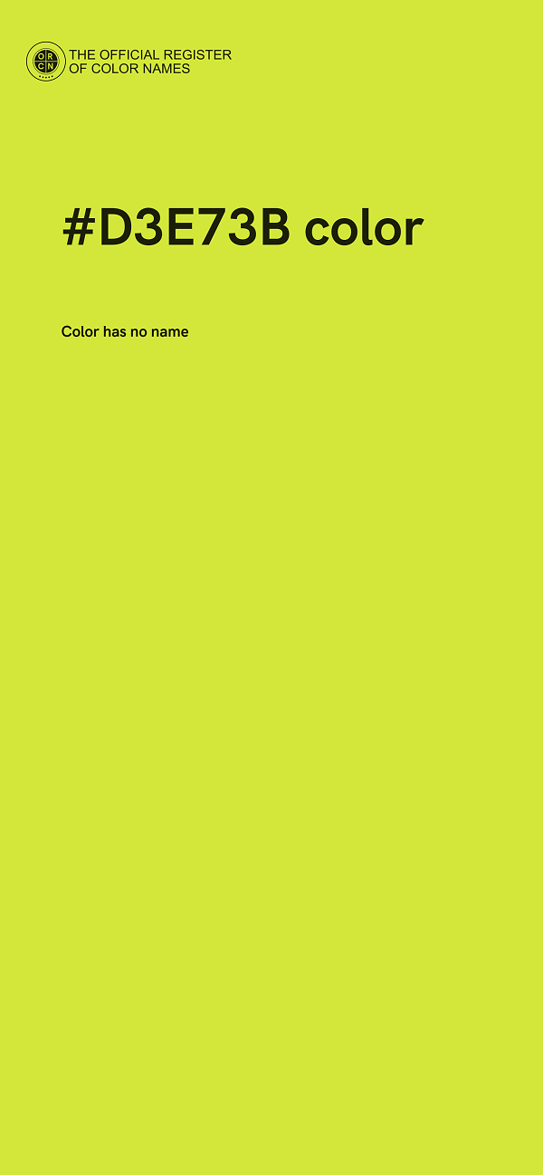 #D3E73B color image