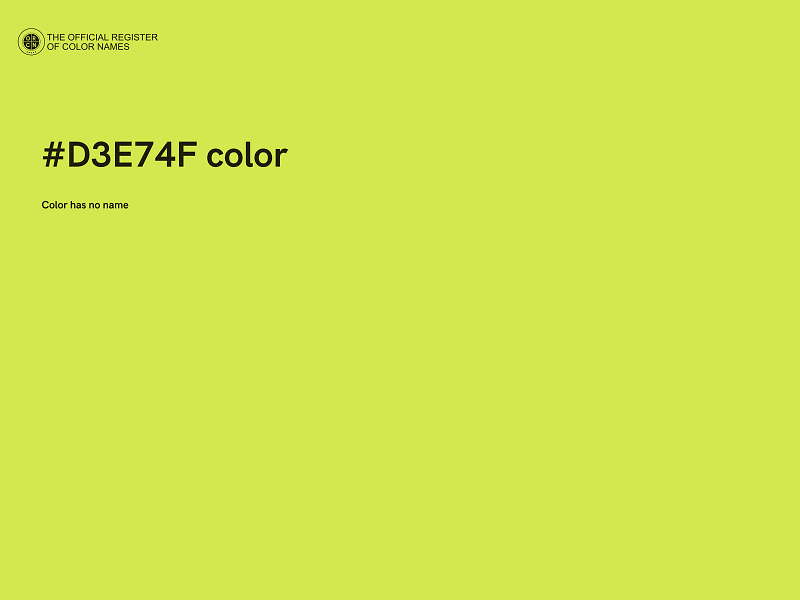 #D3E74F color image