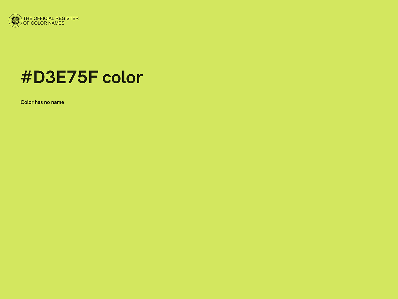 #D3E75F color image