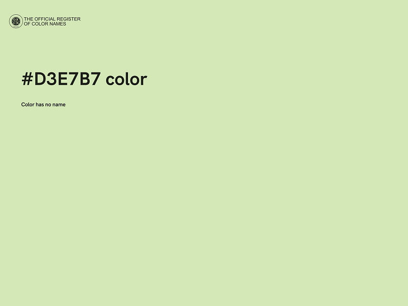 #D3E7B7 color image