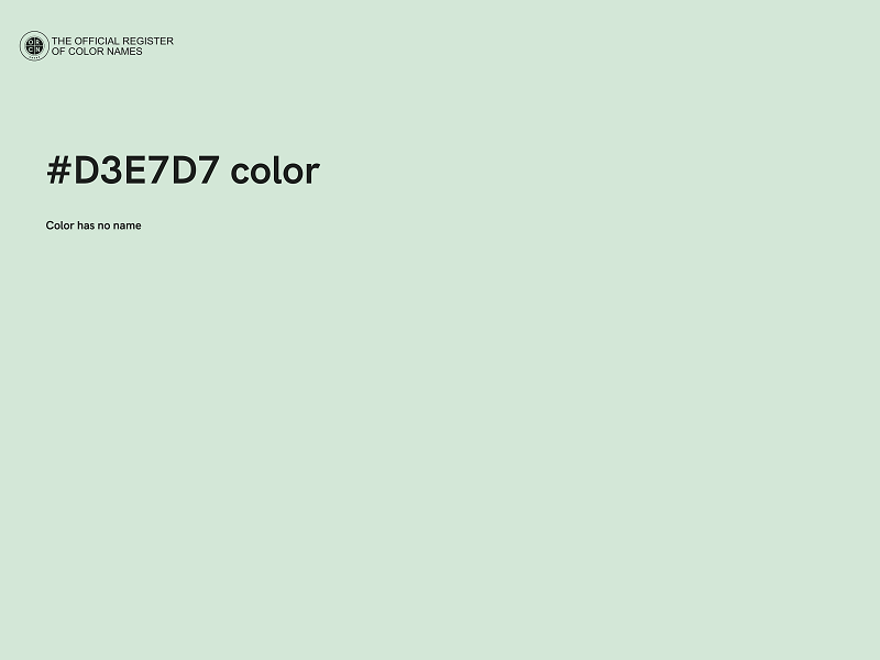 #D3E7D7 color image