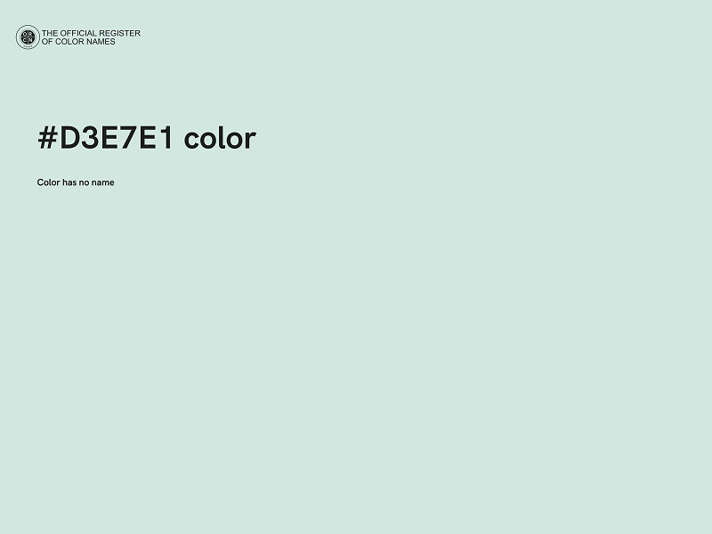 #D3E7E1 color image