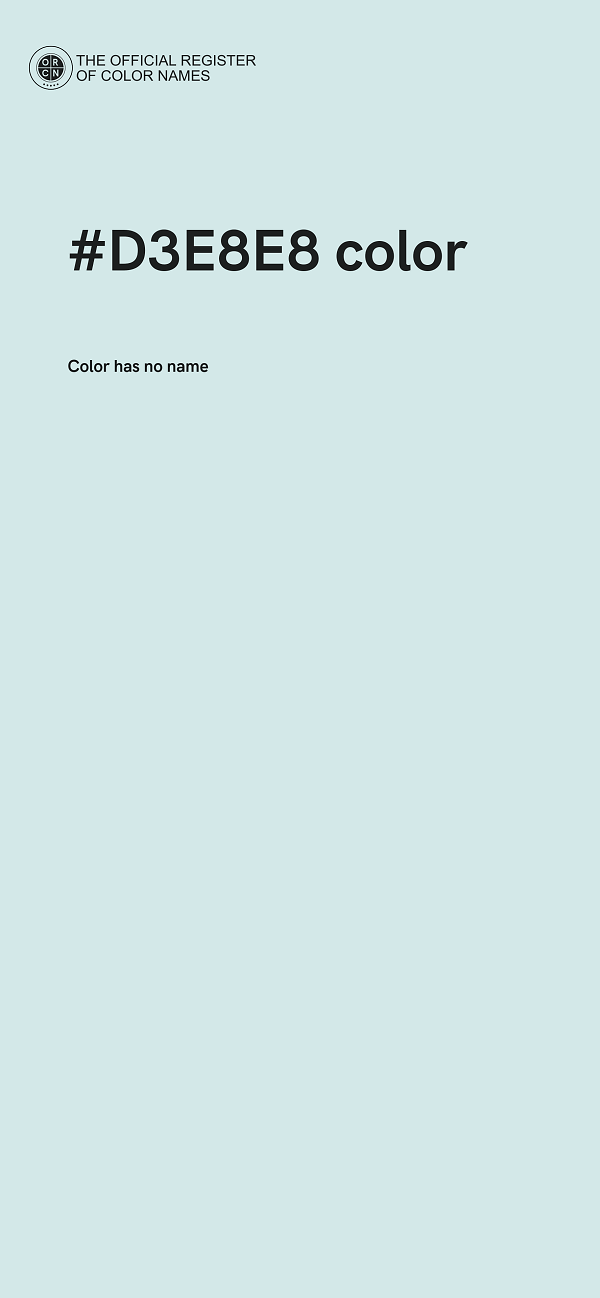 #D3E8E8 color image