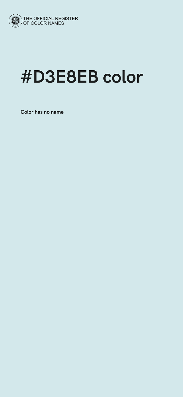 #D3E8EB color image