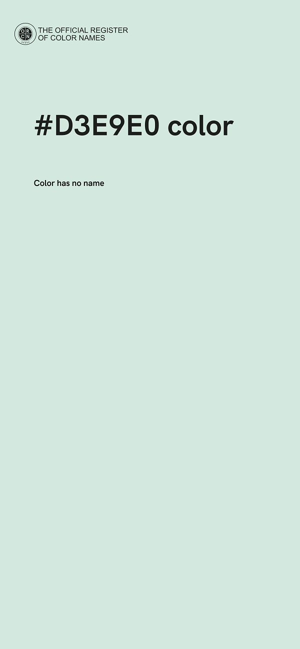 #D3E9E0 color image