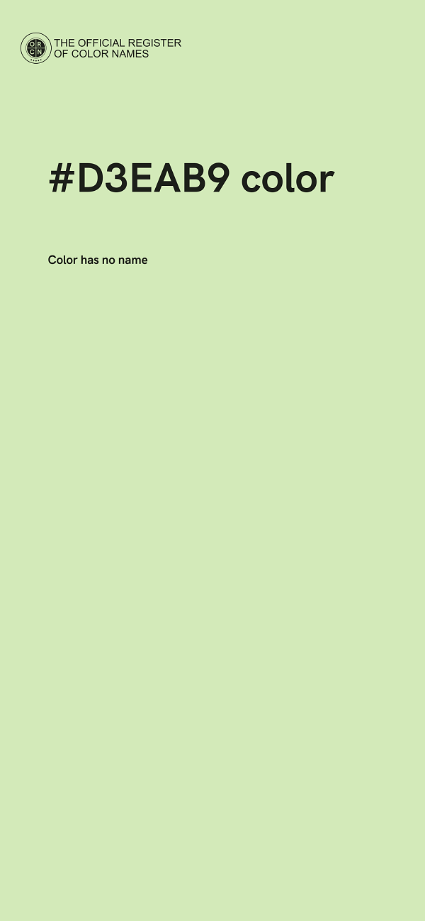 #D3EAB9 color image