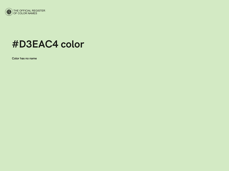 #D3EAC4 color image