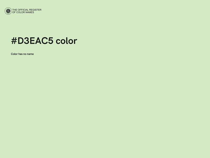 #D3EAC5 color image