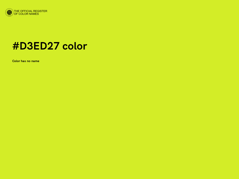 #D3ED27 color image