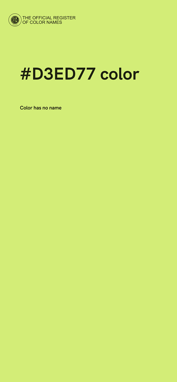 #D3ED77 color image