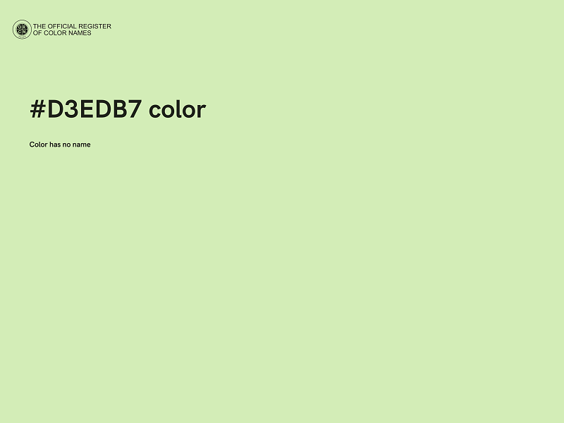#D3EDB7 color image