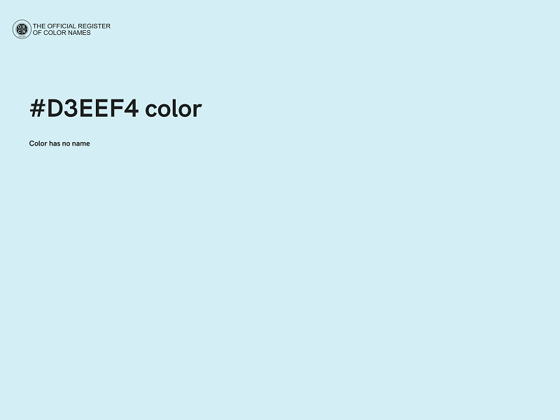 #D3EEF4 color image