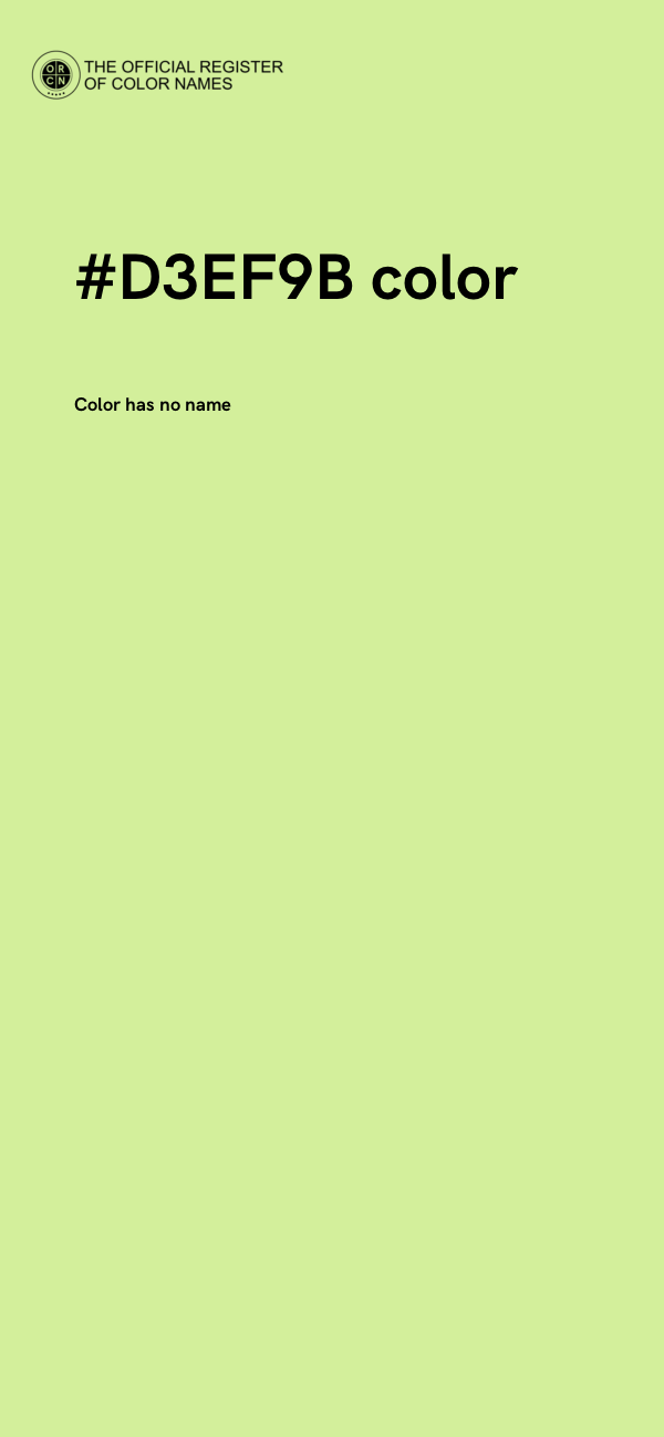 #D3EF9B color image