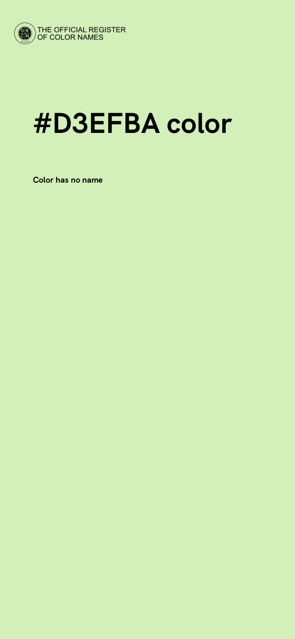 #D3EFBA color image