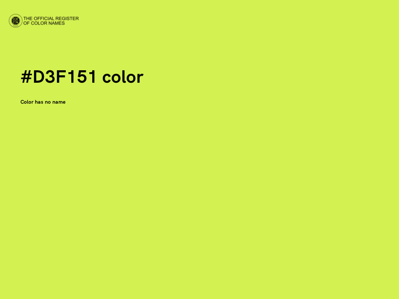 #D3F151 color image