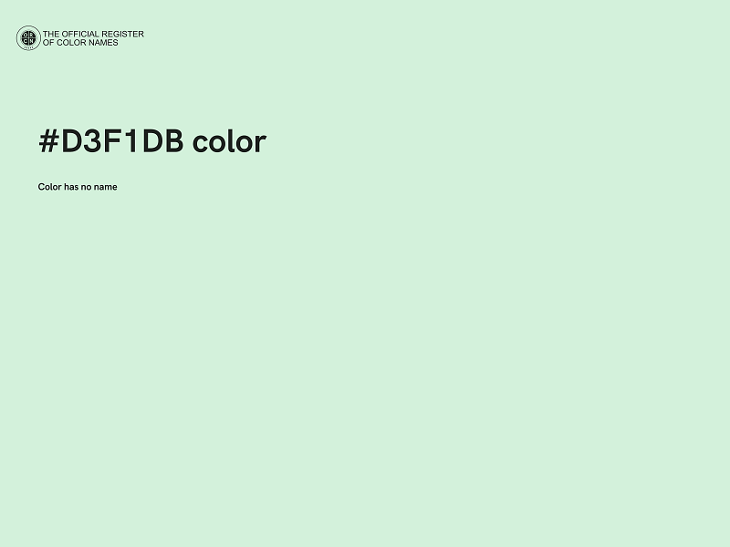 #D3F1DB color image