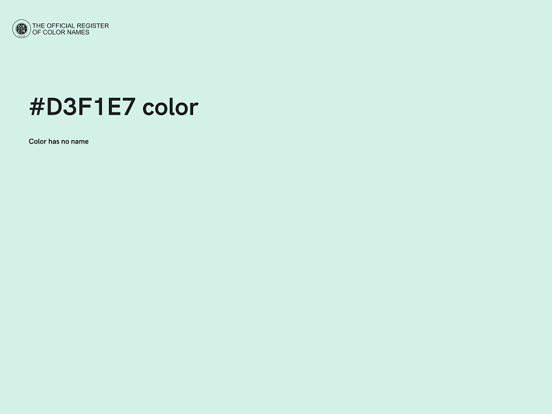 #D3F1E7 color image