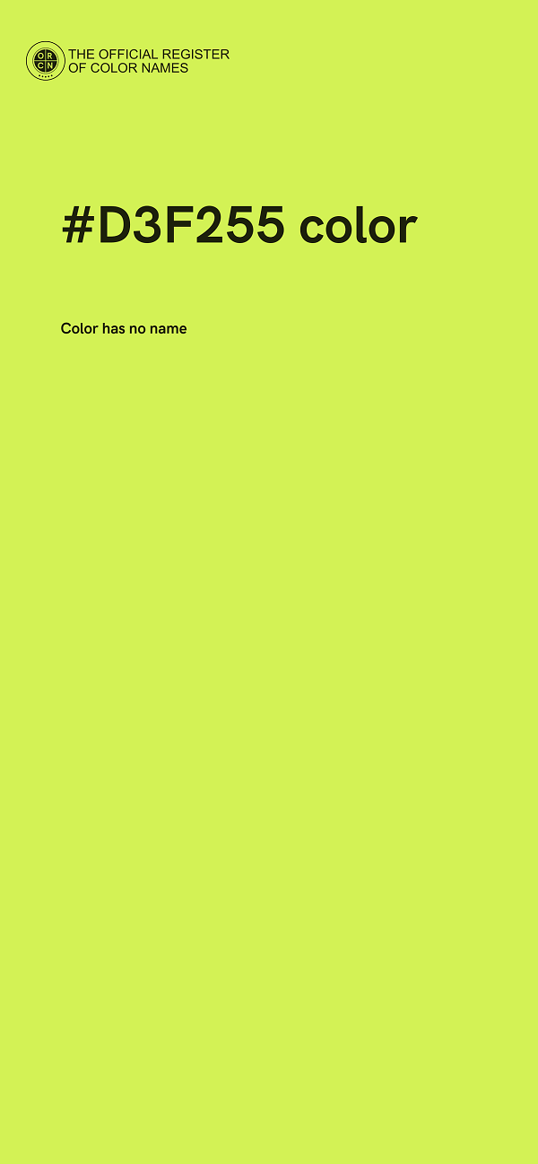 #D3F255 color image