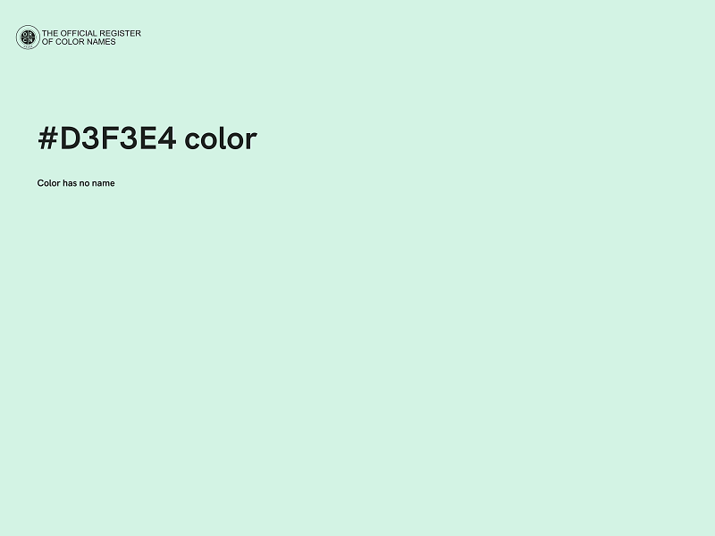 #D3F3E4 color image