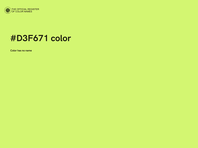 #D3F671 color image