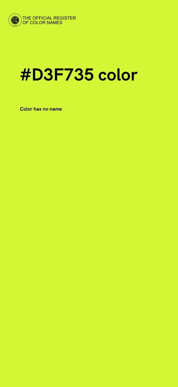 #D3F735 color image