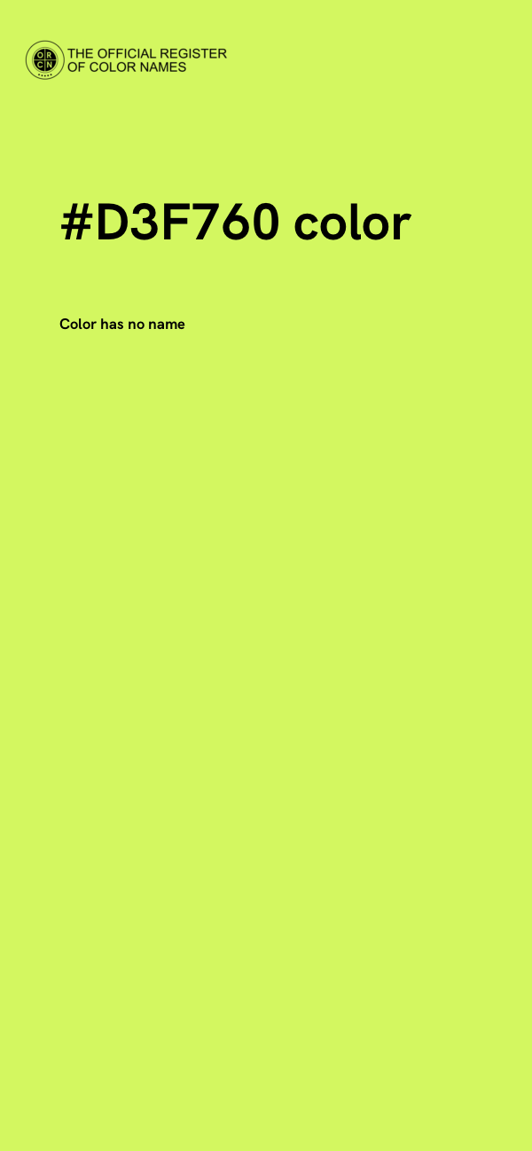 #D3F760 color image