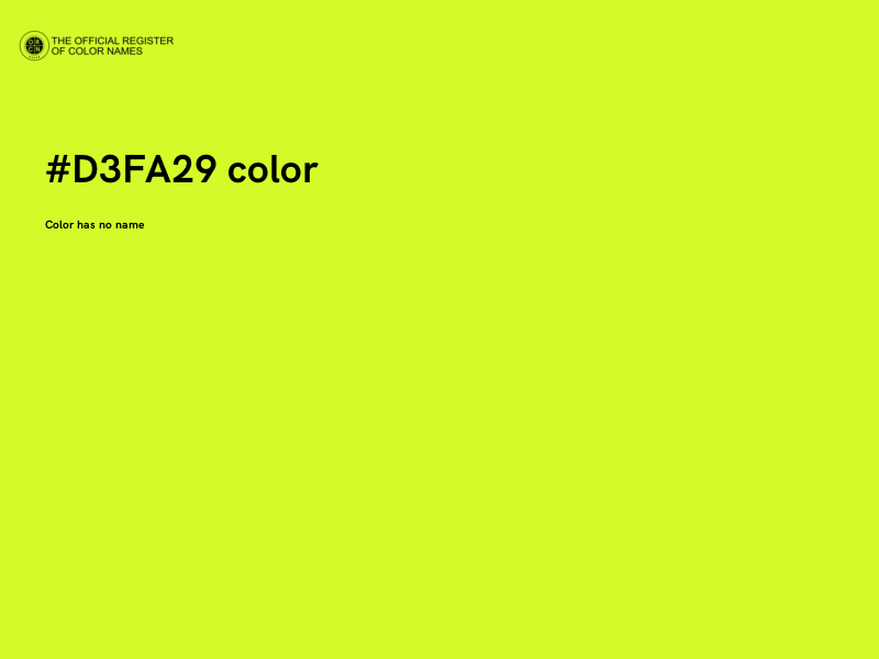 #D3FA29 color image