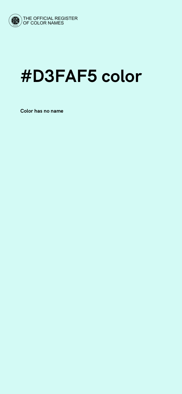 #D3FAF5 color image