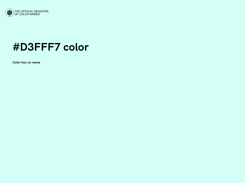 #D3FFF7 color image