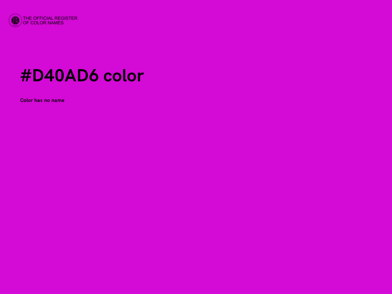 #D40AD6 color image