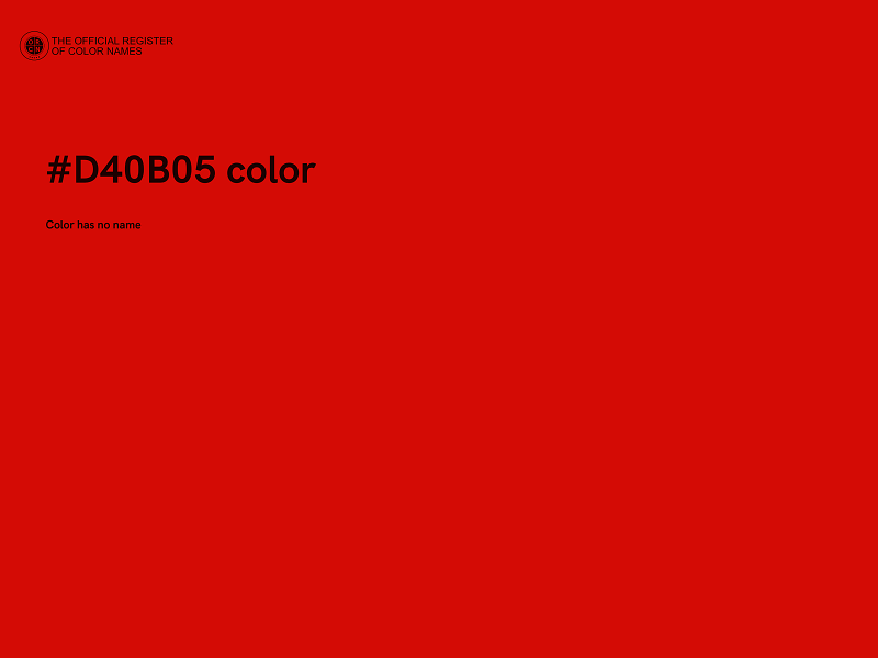 #D40B05 color image