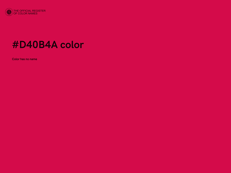 #D40B4A color image