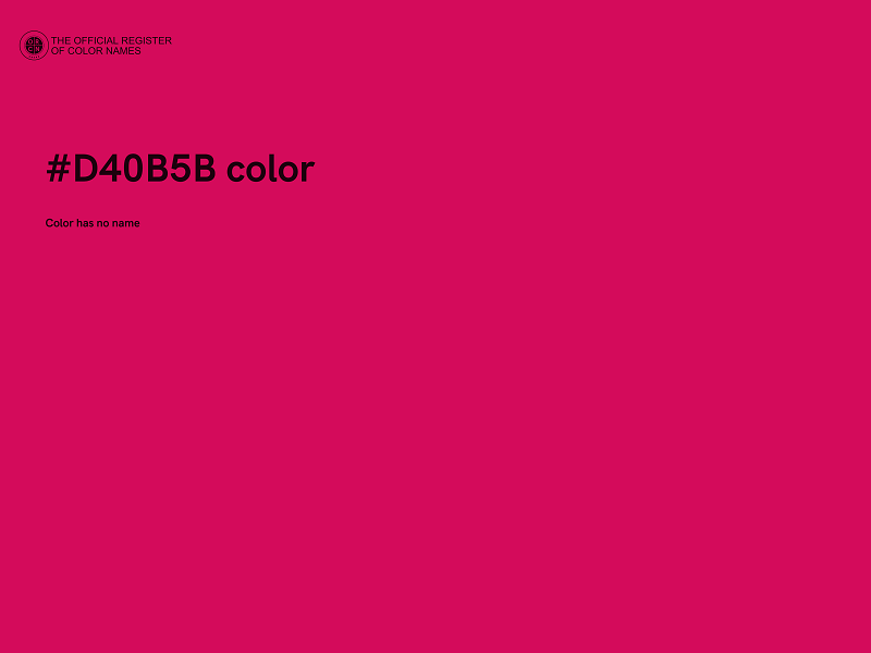 #D40B5B color image