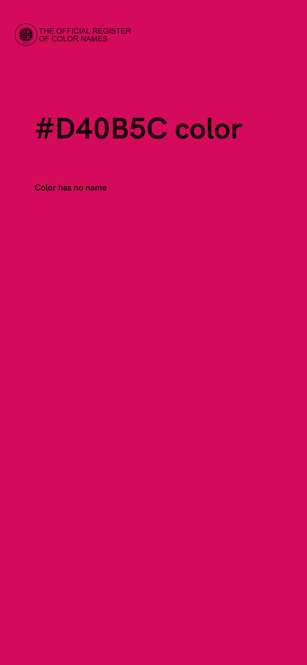 #D40B5C color image