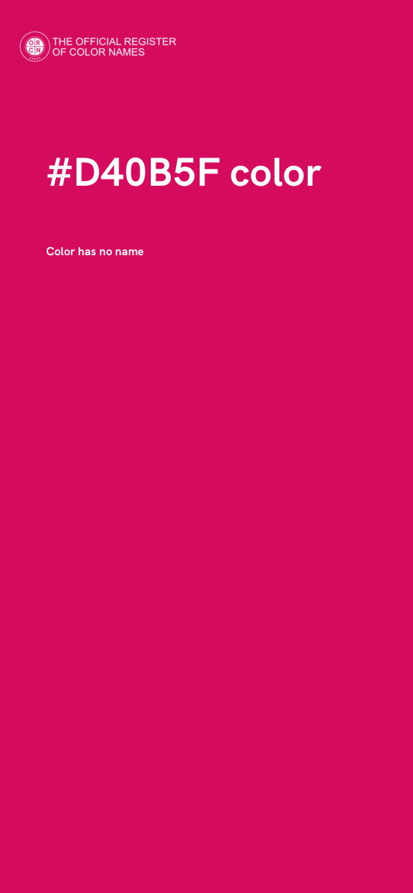#D40B5F color image