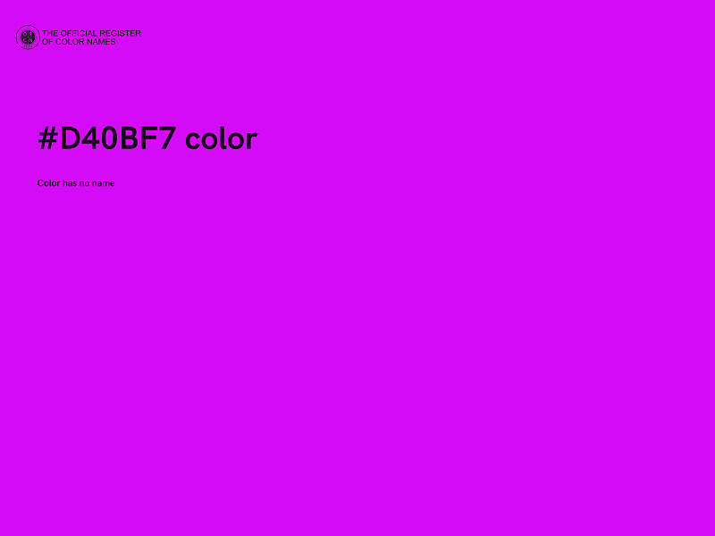 #D40BF7 color image