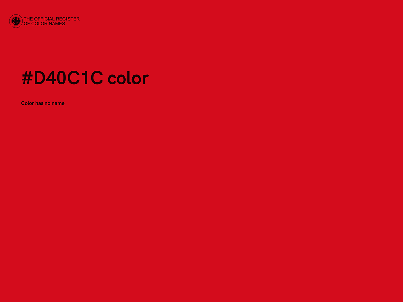 #D40C1C color image