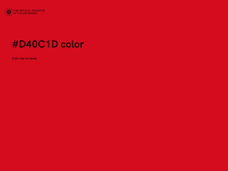 #D40C1D color image