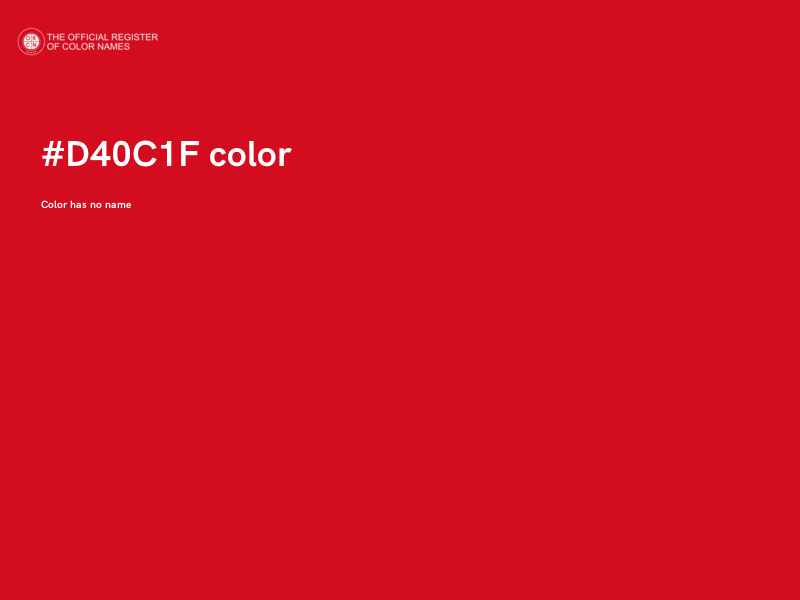#D40C1F color image