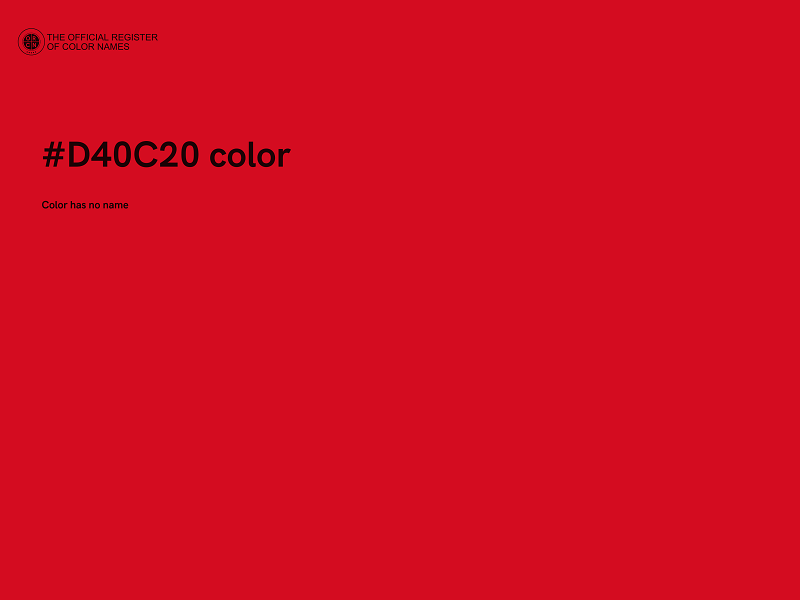 #D40C20 color image