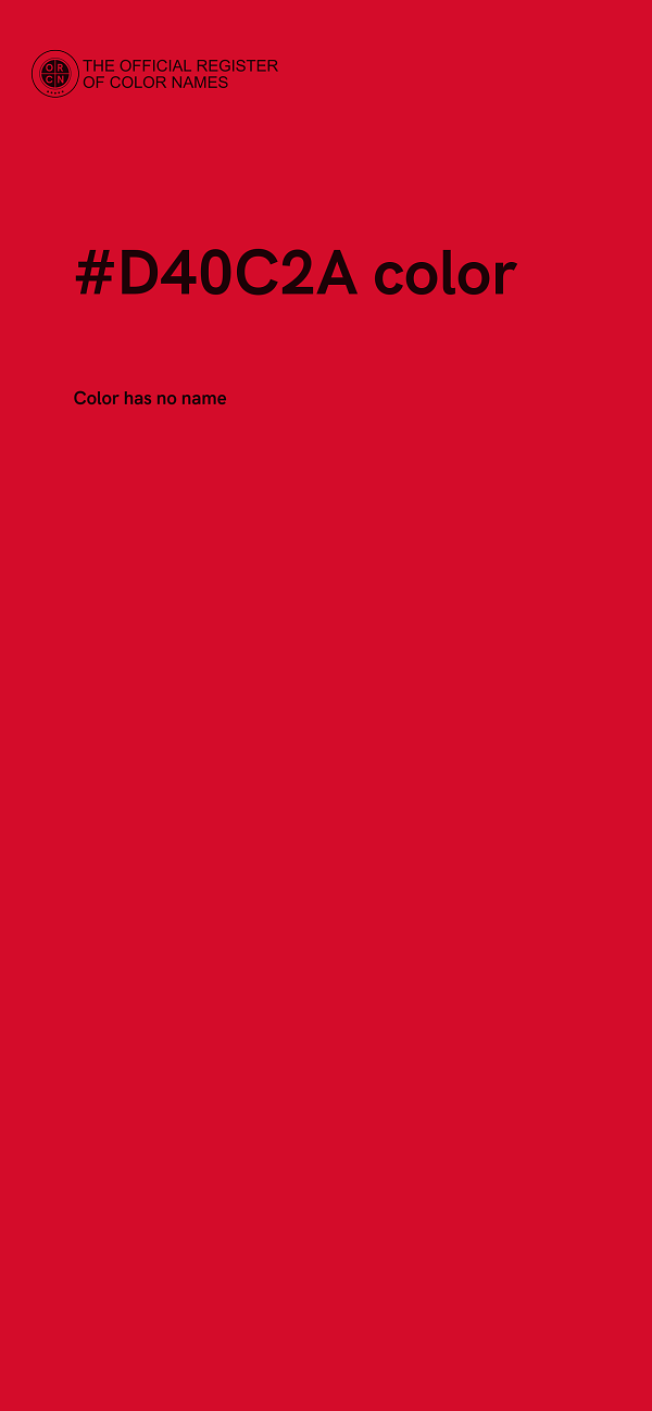 #D40C2A color image