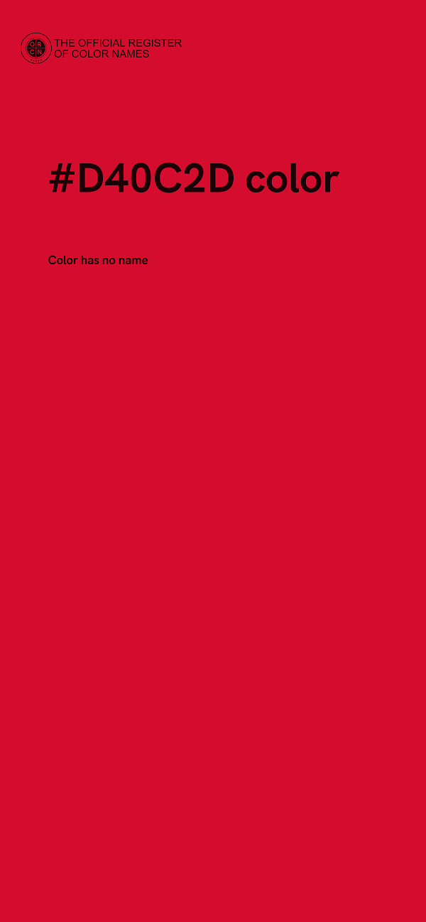 #D40C2D color image