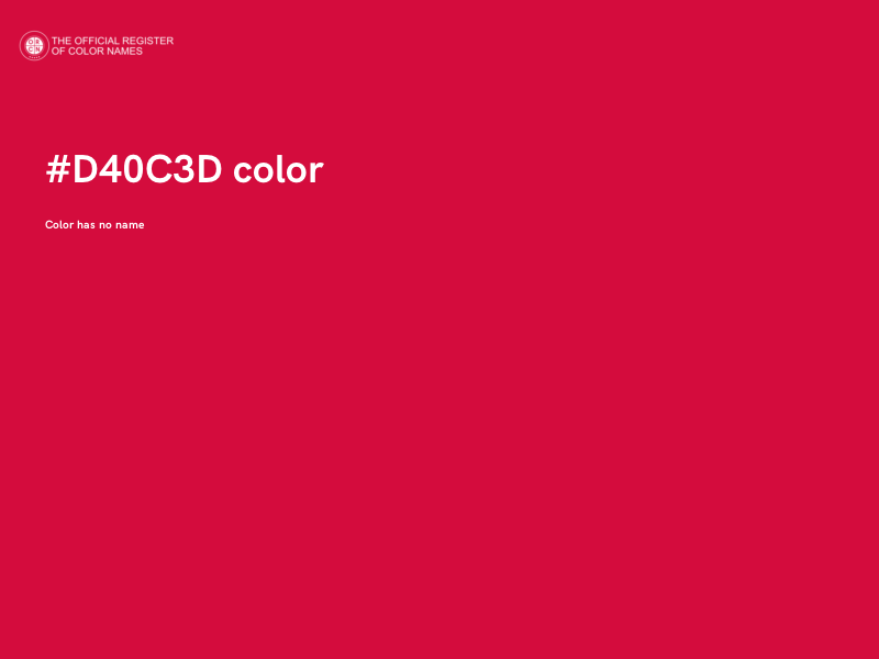 #D40C3D color image