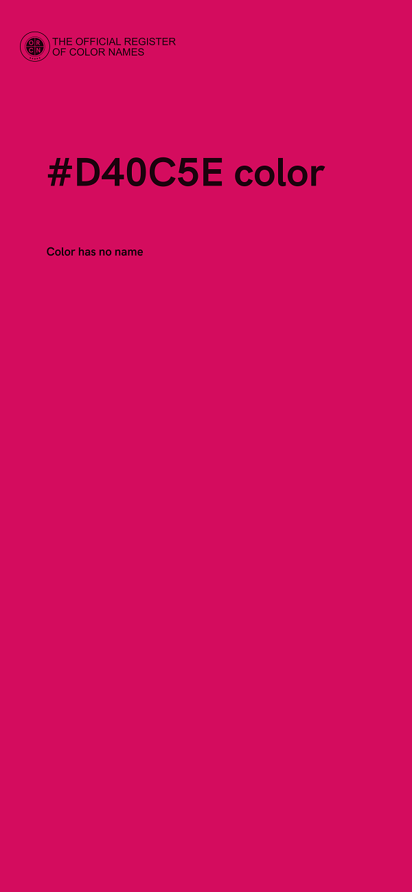 #D40C5E color image