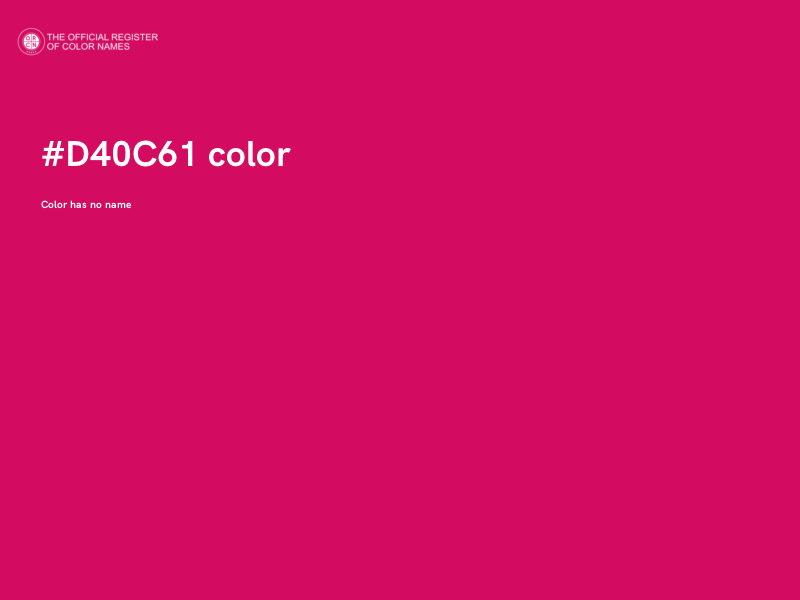 #D40C61 color image