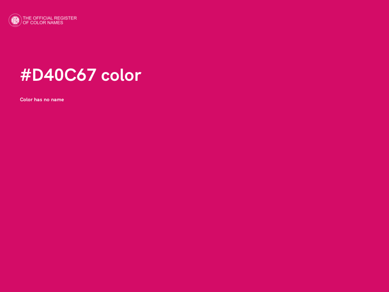 #D40C67 color image