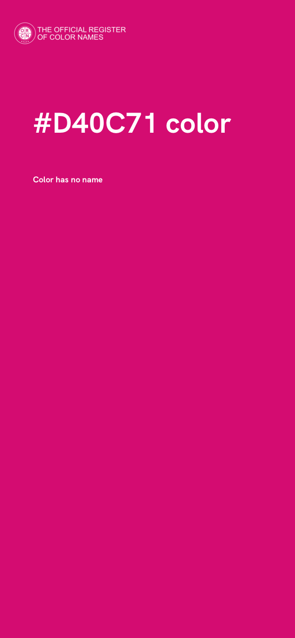 #D40C71 color image